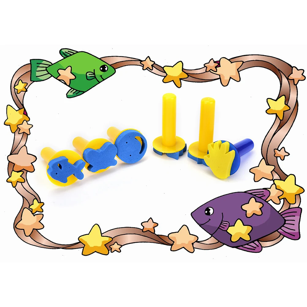 

1pcs Sponge Seal Children Arts and Crafts Painting Coloring Toy Sponge Painting Brush Kids Educational Graffiti Toys