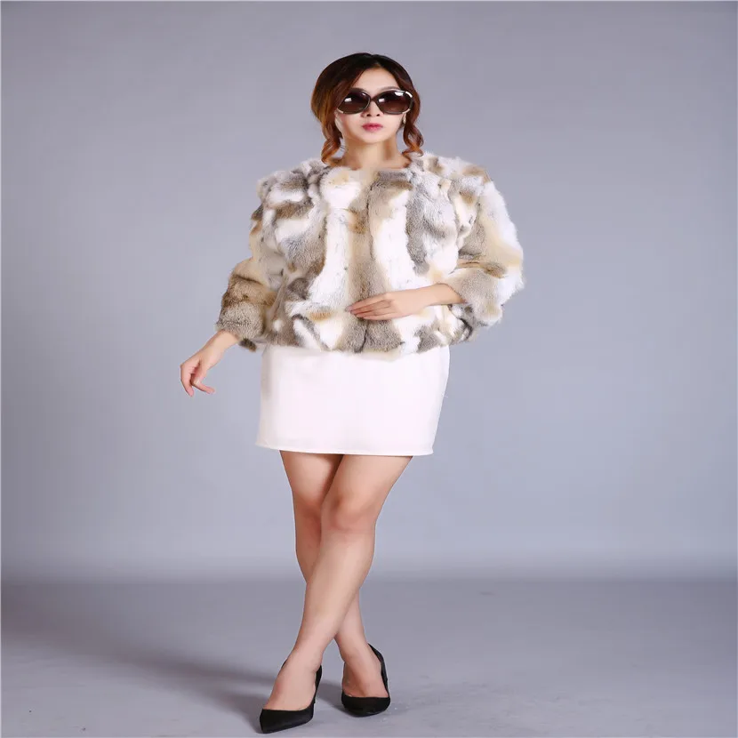 New Style Furshortcoat Rabbit Fur Naturalcolor Coat Coat Winter Coat Women  Coats and Jackets Women