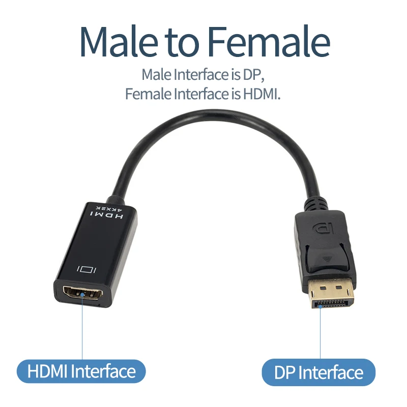 DP к совместимому с HDMI конвертер кабель адаптер Папа-мама 1080P HD монитор наблюдения