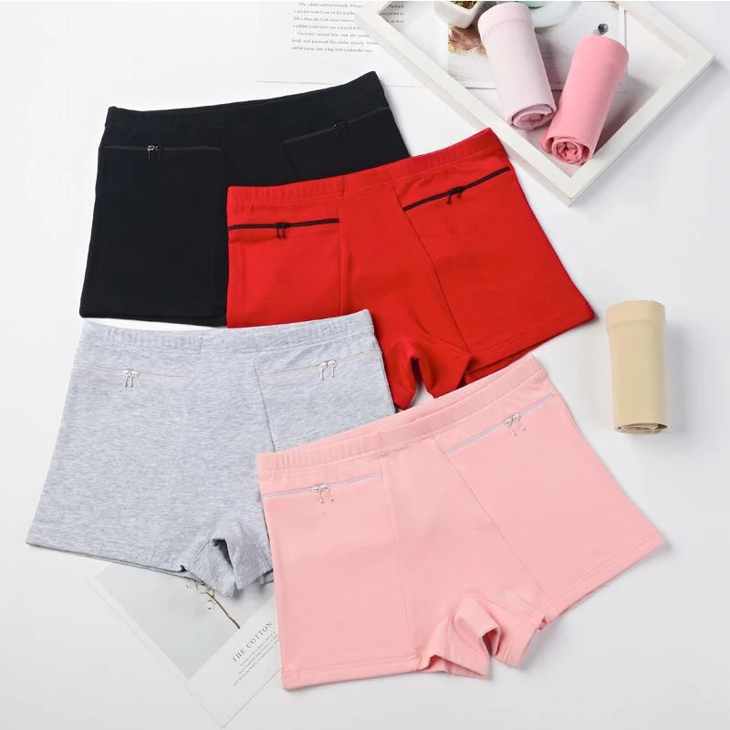 Шорты с карманами для женщин и мальчиков Защитные женские трусы нижнее белье