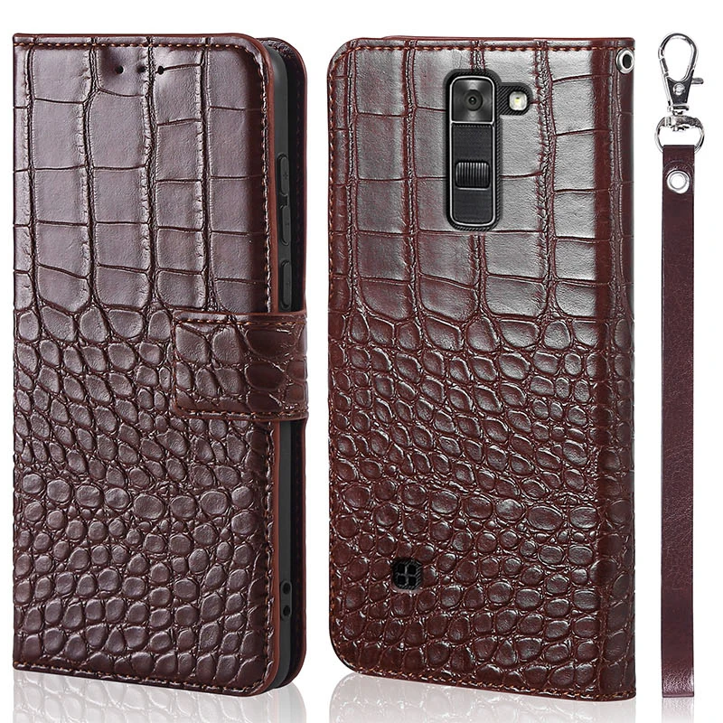 

DOREXLON for LG K7 Tribute 5 LS675 X210 X210DS Crocodile texture leather Case for LG K7 Tribute 5 magnet clasp wallet Case flip
