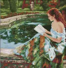 Набор для шитья девушек и женщин, для чтения, для вышивания, 14 карат, без принта, ручная работа