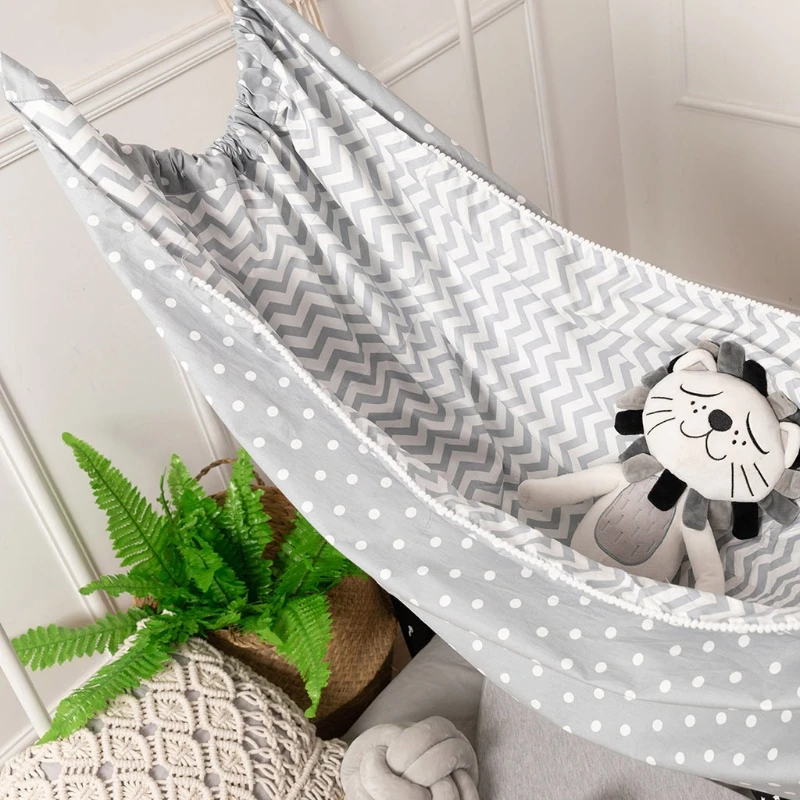 

2021 New Children Hammock Swing Indoor Outdoor Hanging Basket Kids Cotton Cloth Bag Chair