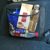 auto trunk seat back elastic storage net car styling mesh storage bag pocket organizer bag installed behind the seat