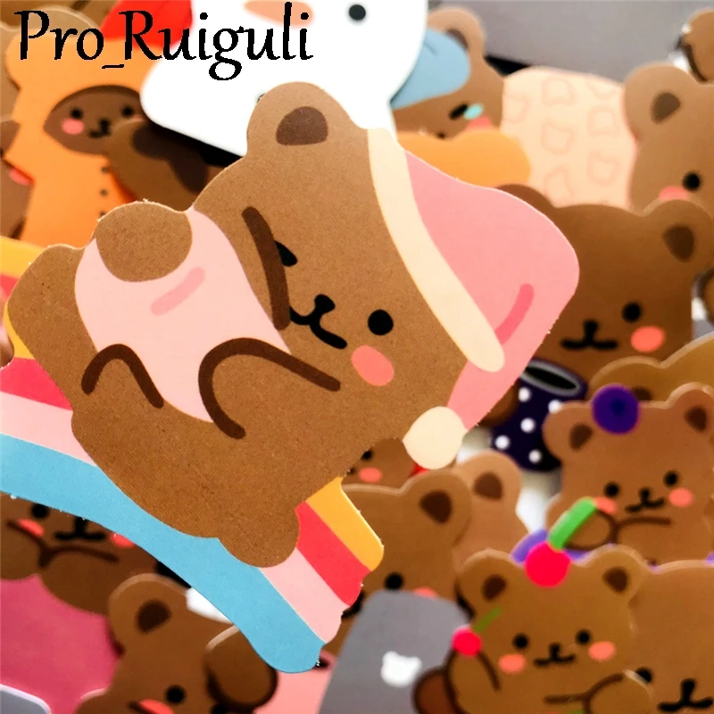 60 шт с декором в виде маленькой милой мишки Скрапбукинг наклейки пакеты