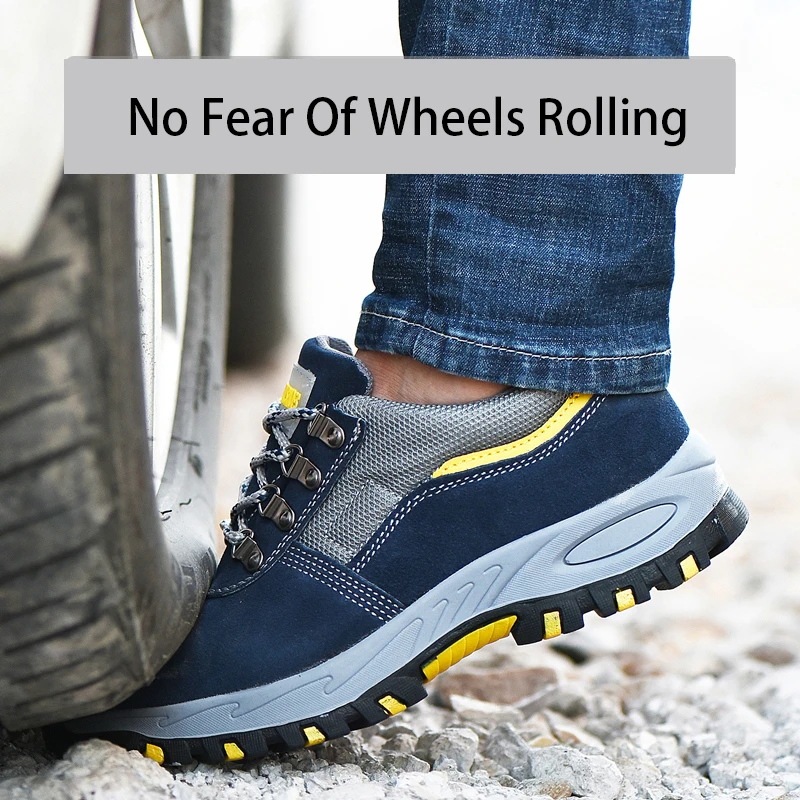 Labor Insurance Shoes Men's Four Seasons Steel Toe Caps Anti-Smashing Anti-Piercing Non-Slip Wear-Resistant Safety Work Shoes