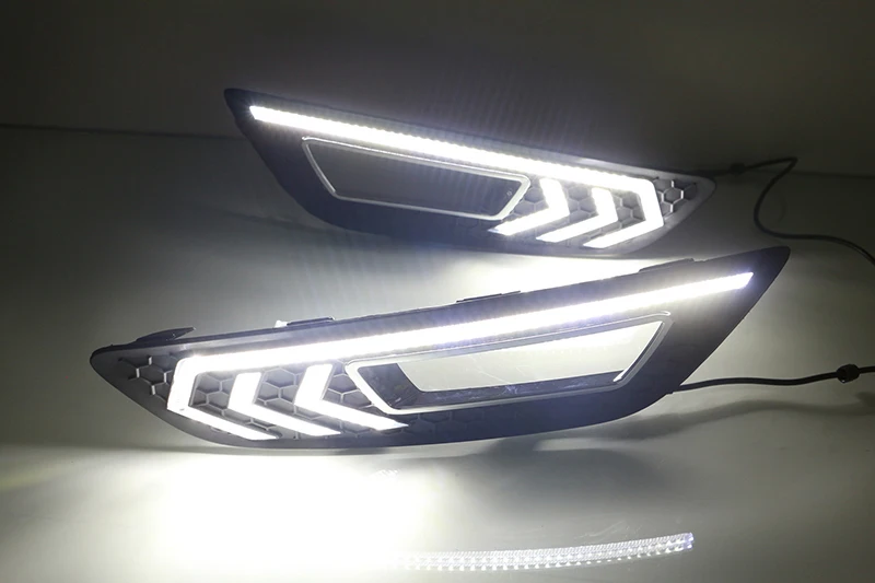 Автомобильная проблесковая 2 шт. светодиодный DRL Противотуманные фары дневного