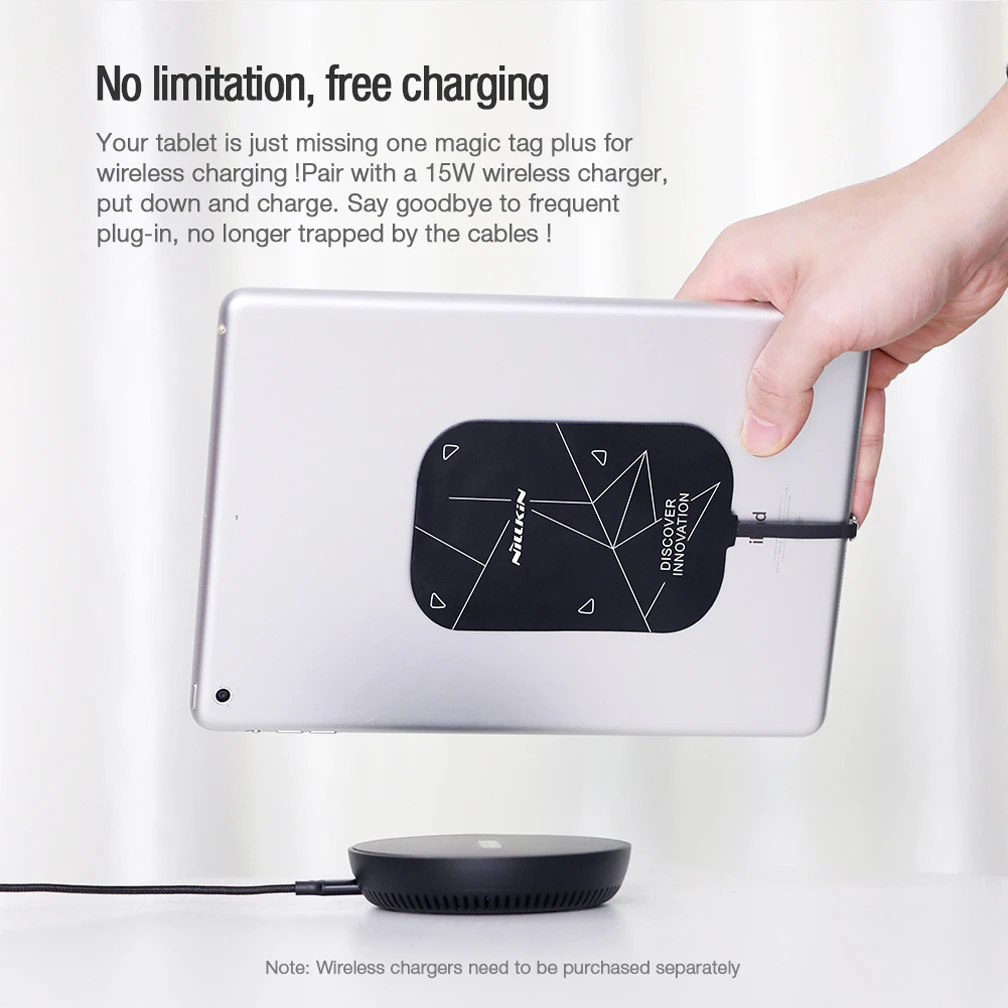 universal qi wireless charger receiver charging nillkin magic tags plus lightning type c adapter for ipad free global shipping