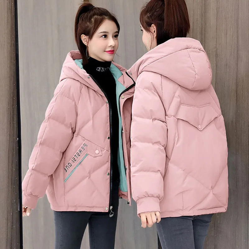 

Ladies' Cotton Clothes Outerwear Winter Loose Hooded Mid Long Printed Women's Cotton Coats Women's Warm Padded Jacket