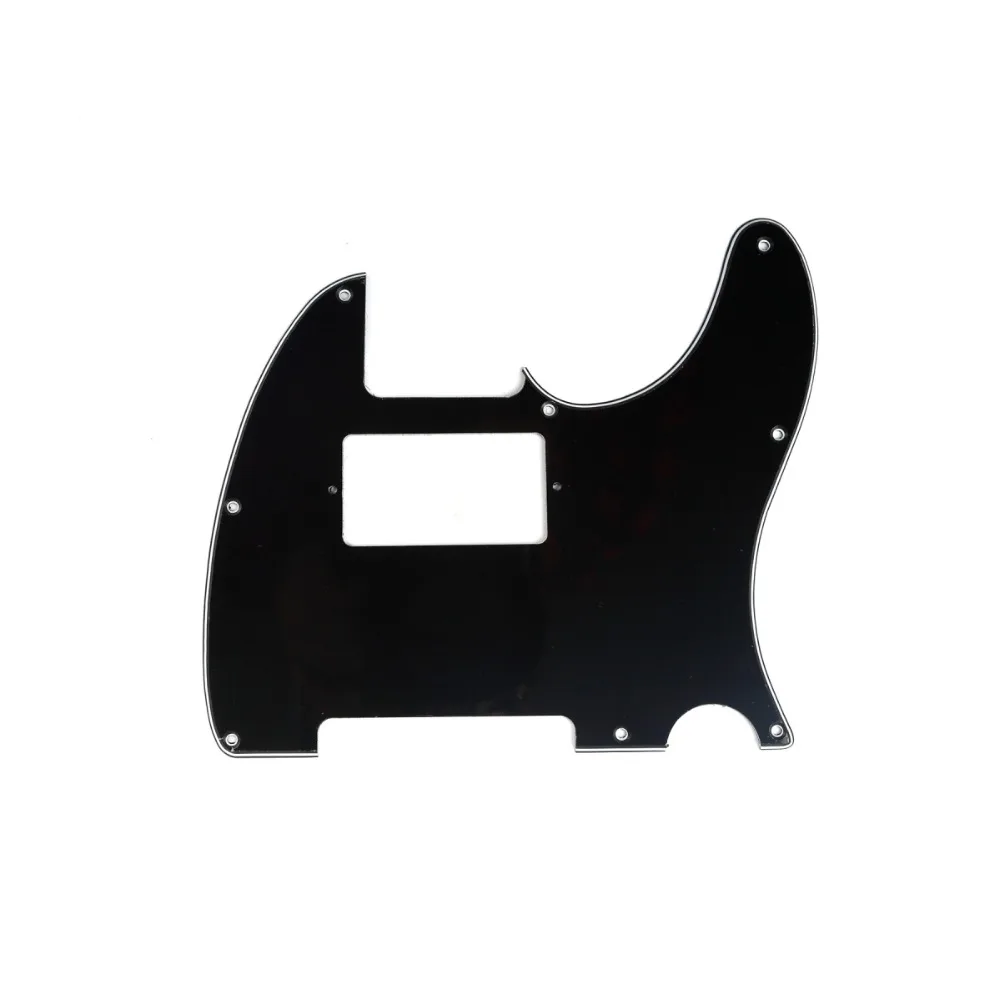 Musiclily 8 отверстий гитары Tele Pickguard Humbucker HH для США/мексиканский сделано Fender Стандартный Telecaster современный стиль, 3Ply черный