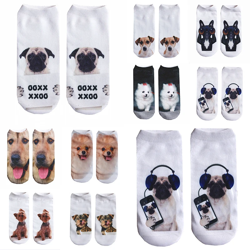 

Лидер продаж, женские носки с 3D-принтом, дизайнерские короткие носки с животными, модные детские забавные носки по щиколотку, носки унисекс ...