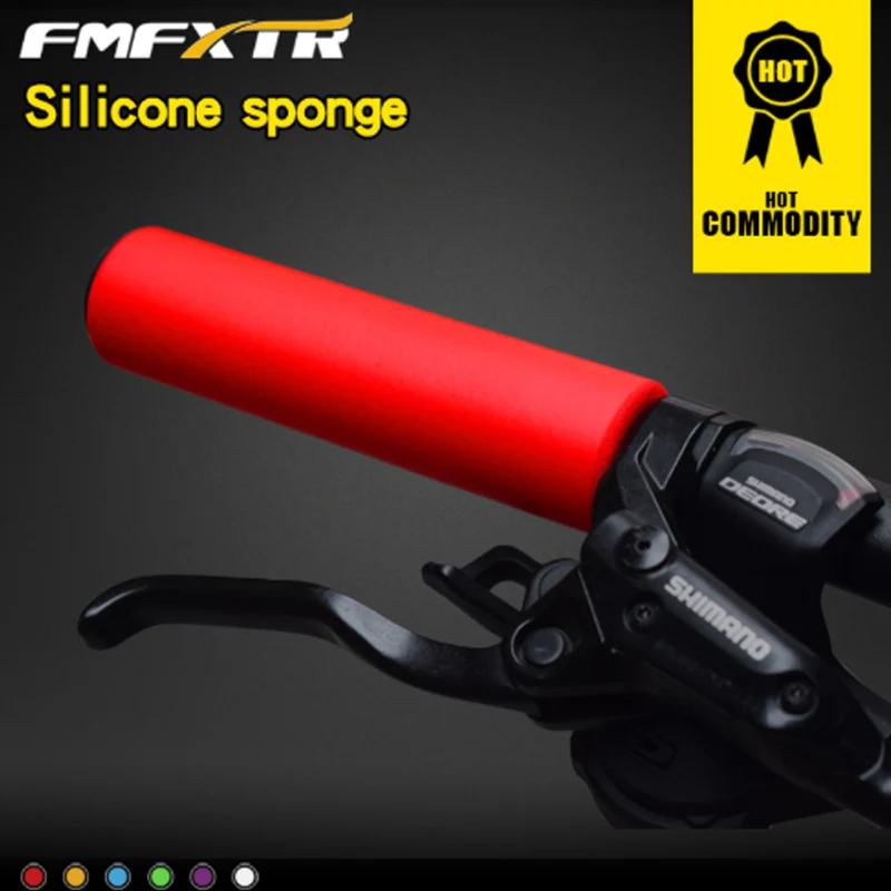 Mountain Bike Silicone Super Ringan Nyaman dan Lembut Spons Anti Slip Sendok Stang Sepeda Grip