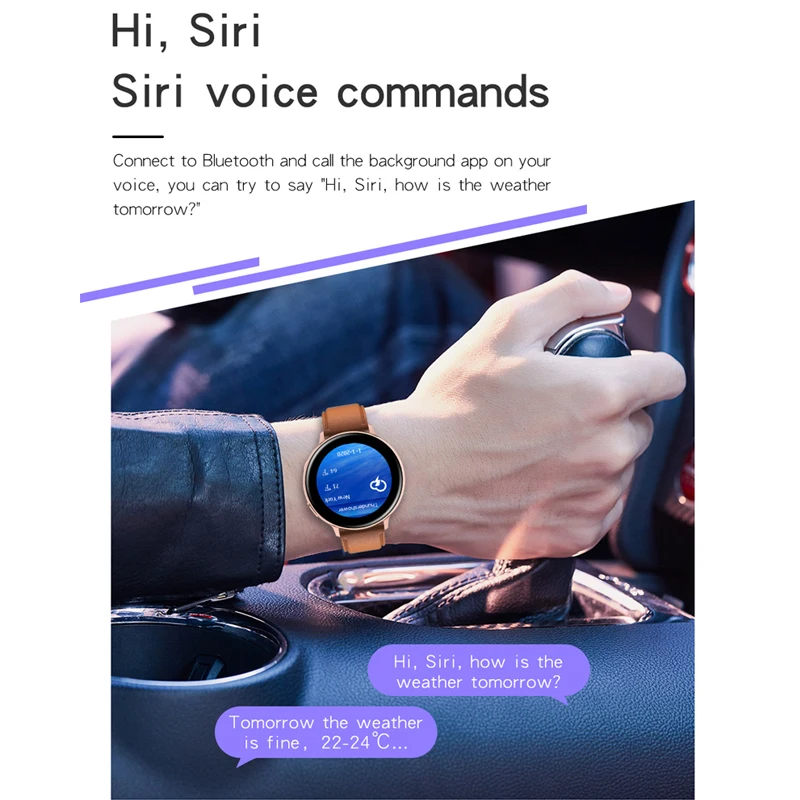 C6 мужские смарт-часы с Bluetooth вызовом Siri голосовым пульсом фитнес-браслет IP67