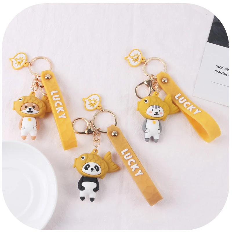 Cartoon Resin Animal keychain Lovely Dog Panda Key Chain Charm Bag pendant Ring Best Party Gift Jewelry | Украшения и аксессуары