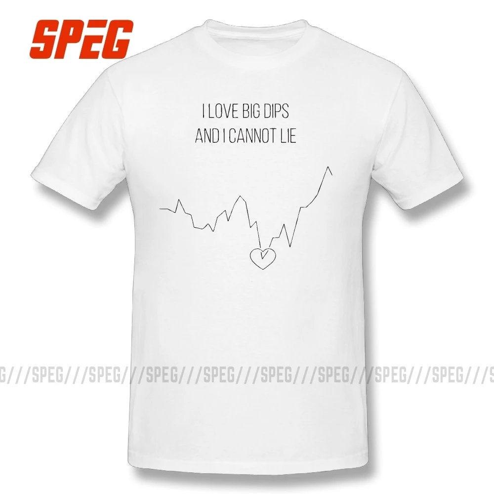 Футболка с биткоином I Love Big Dips and Can Lie простые футболки круглым воротником