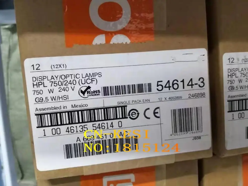 Оптовая продажа 12 шт/L0T для OSRAM HPL 575 W/750 W 240V G9.5 галогенная фотооптическая