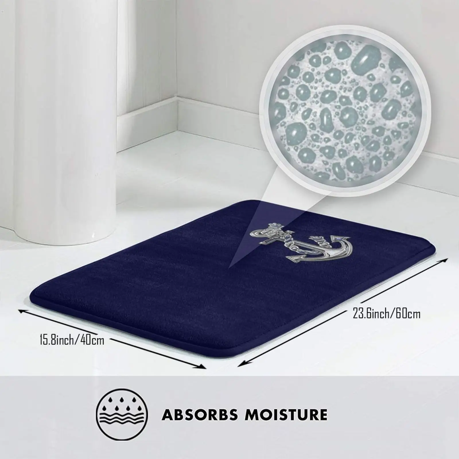 Хром Стиль Веревка Якорь аппликационный коврик ковер анти-скольжение Спальня