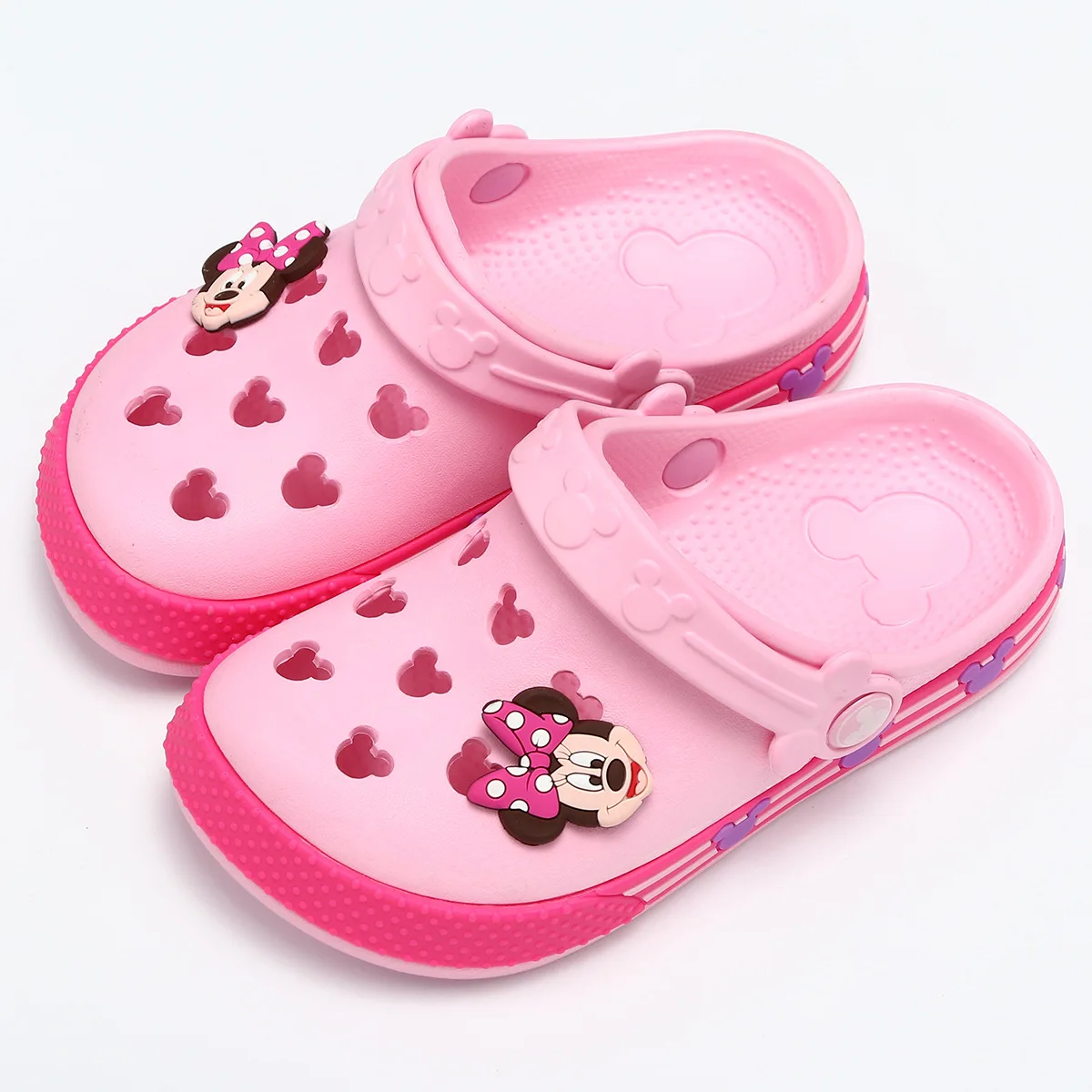 

Disney children shoes summer fashion new home Mickey hole shoes boys and girls comfortable non-slip slippers for kids 4Y-12Y