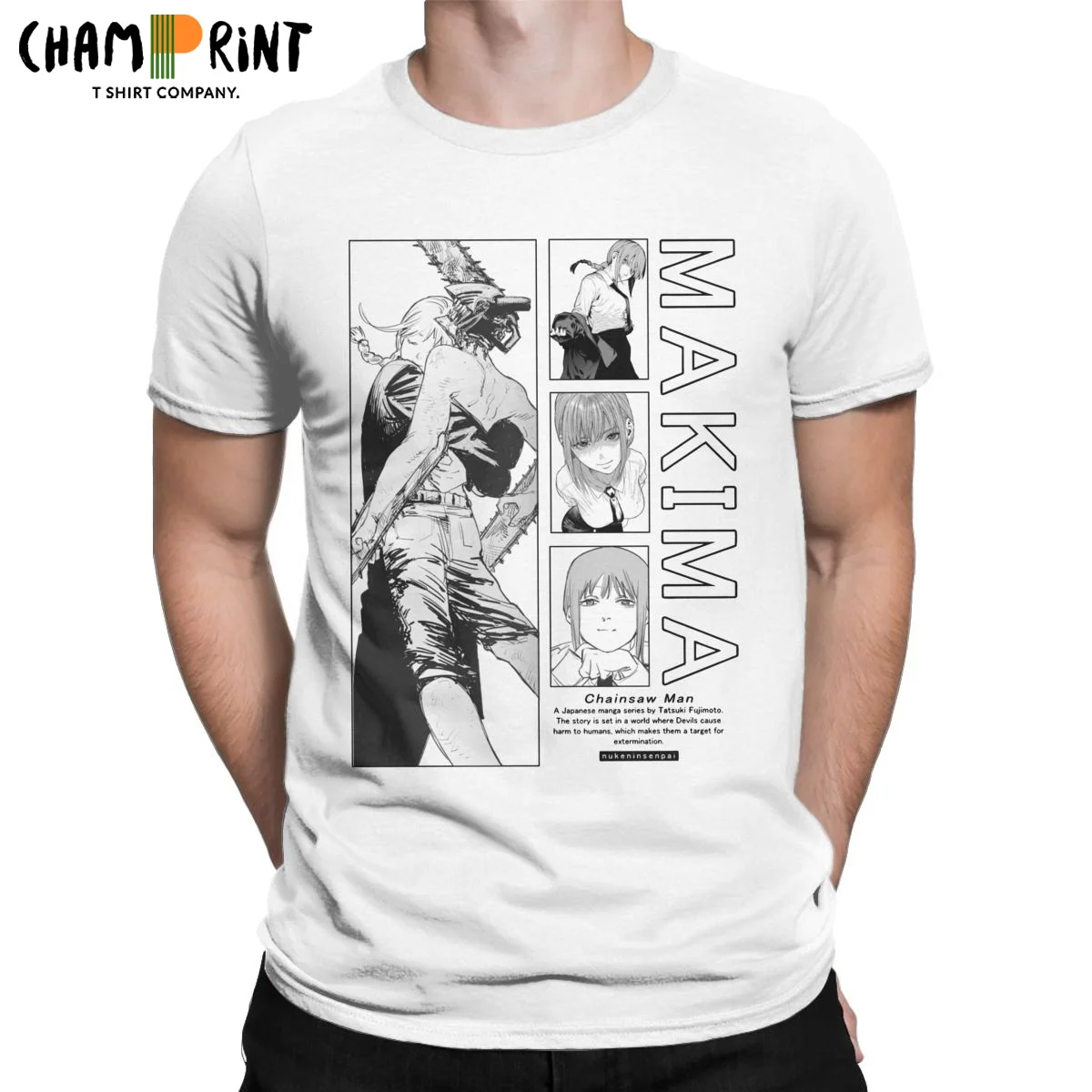 

Makima Chainsaw Man Manga Men T Shirts Denji Pochita Devil Anime Novelty Tee Shirt Round Neck T-Shirts Gift Idea Clothing