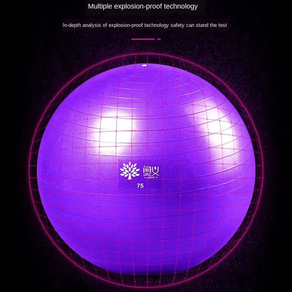 

75cm Exercise Ball for Fitness, Stability, Balance & Yoga - Workout Guide &