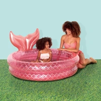 new inflatable mermaid pool for baby kid thickened bubble bottom home play pool toy indoor outdoor ocean ball pool