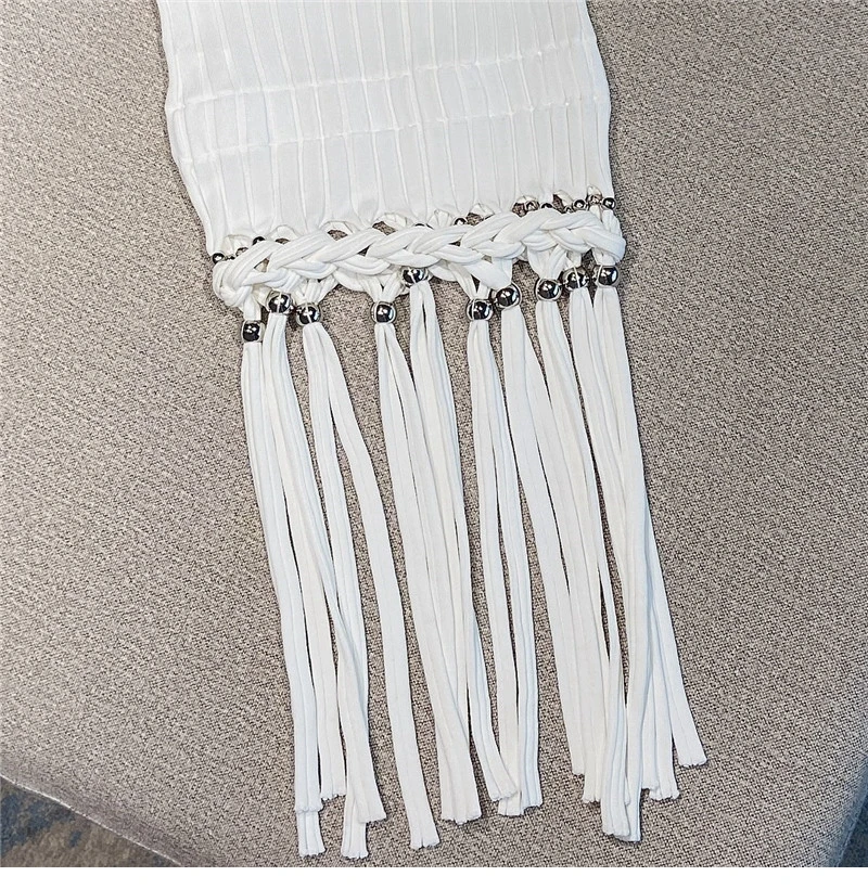 

HIGH QUALITY 2021 Summer Designer Fashion Women's Stylish Knitting Tassel Skirt