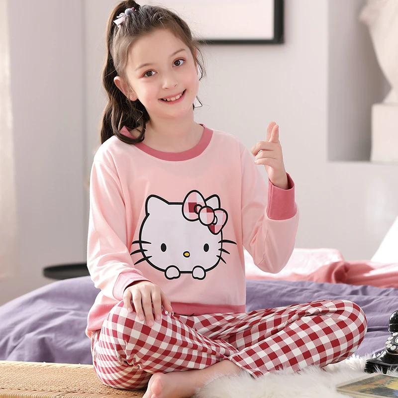 

Girl Pyjamas Long Sleeve Pajamas Suit for Children girls Clothing Kids Pajamas Set sleepwear