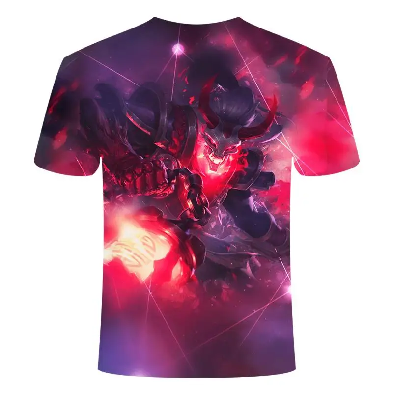 Футболка с 3D принтом League of Legends games мужская женская футболка с коротким рукавом Yasuo Leesin Darius Garen Thresh большой размер 6XL