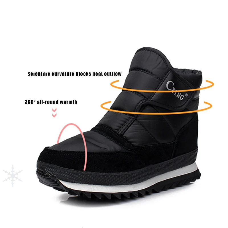

Mens Snow Boots Winter Warm Waterproof Ankle Boots Hiking Casual Shoes Outdoor A66