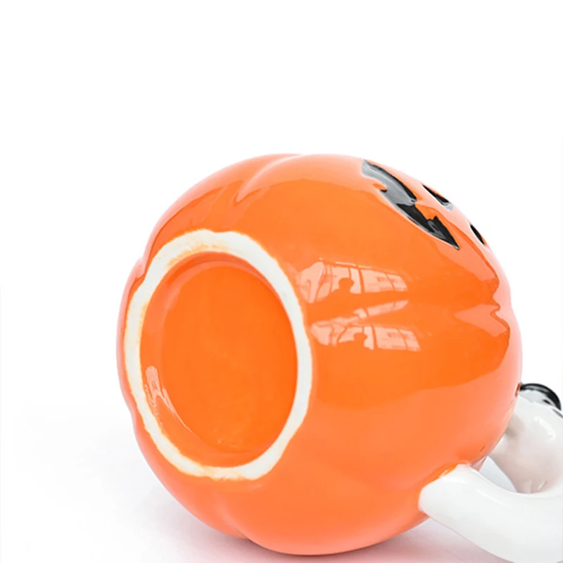 Чашка керамическая с изображением тыквы ручкой милая кружка для молока и кофе