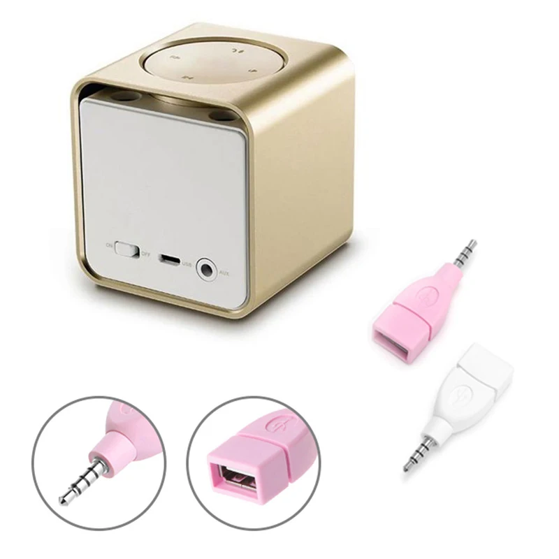 Универсальный 3 5 мм штекер Aux аудио разъем к USB 2 0 Женский конвертер адаптер B85B -