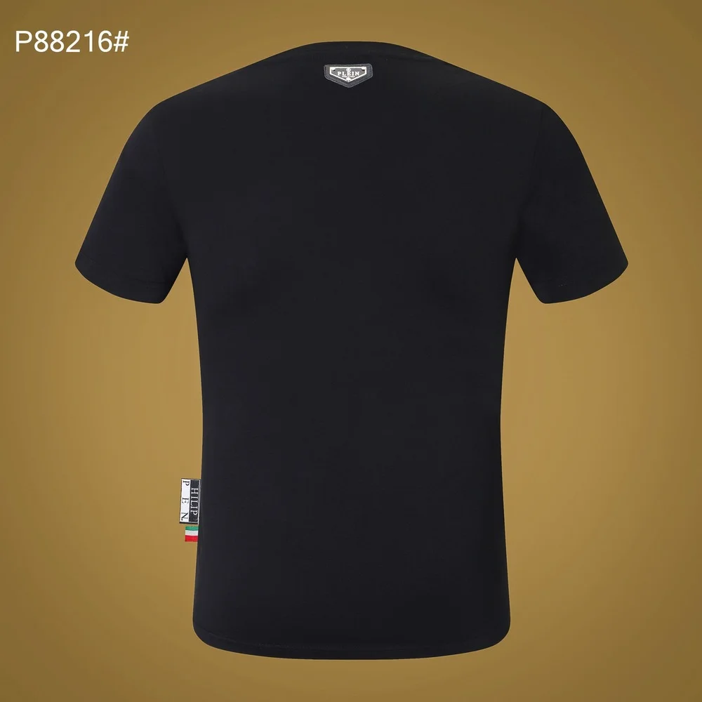 

Plein-Brand Summer Style Men's T-shirt Cotton Tshirt Men PP Casual Fashion Short-Sleeved Top Tees Hip Hop T Shirts Men Clothing