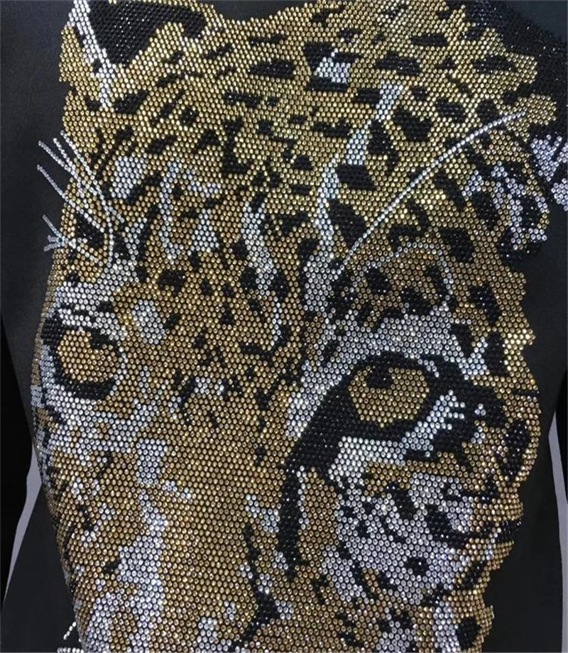 

2021 Autumn/Winter Men's High Quality Padded Leopard Sportswear Fashion Casual Slim Two-Piece Suit