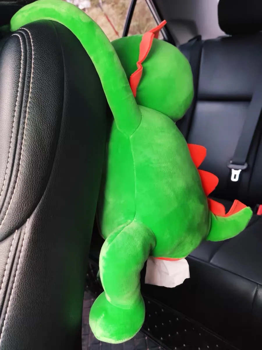 

1pc 34cm cartoon monkey duck dinosaur rabbit animal hanging plush armrest box paper towel case Vehicle tissue stuffed toy gift