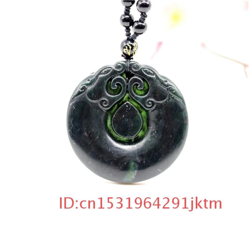 

Green Necklace Jade Men Gifts Jewelry Charm Dragon Amulet Hand-Carved Chinese Pendant Natural Obsidian for Black Accessories