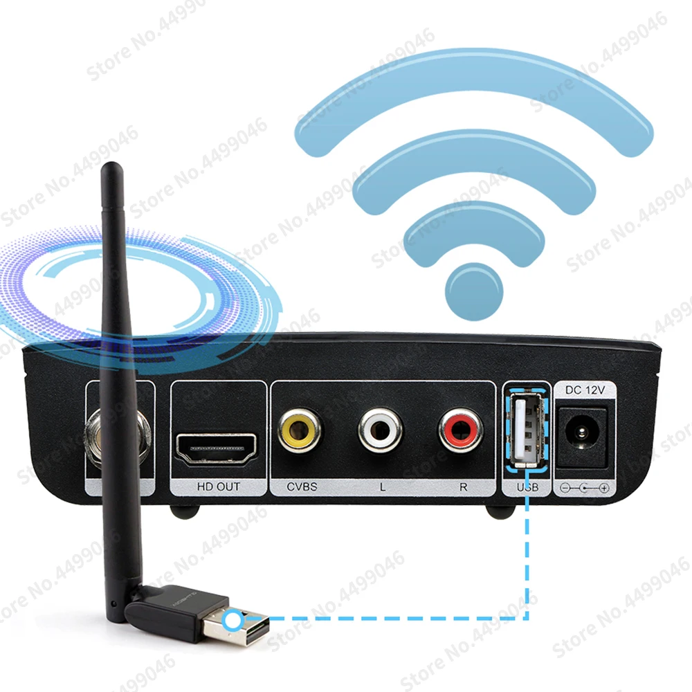 Спутниковый ресивер в Испании GT MEDIA V7S2X декодер 1080P HD с USB WiFi антенной DVB-S / S2 S2X Multi-T2MI