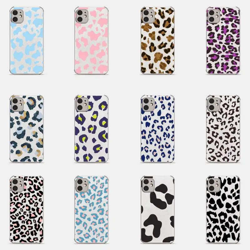 

Leopard Print Phone Case Lambskin Leather For iphone 12 11 8 7 6 XR X XS PLUS MINI PLUS PRO MAX Shockproof