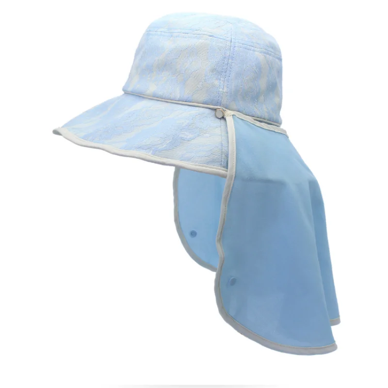 

Summer Outdoor Riding Anti-UV Sun Hat Beach Foldable Sunscreen Floral Print Caps Neck Face Wide Brim Hats New
