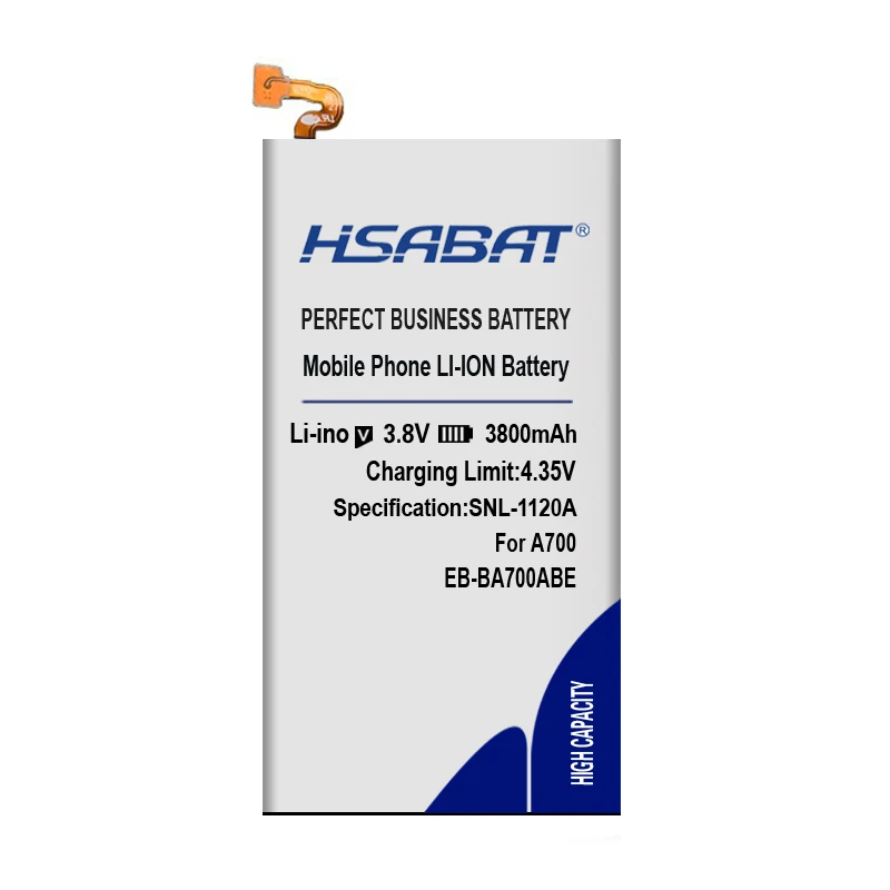 HSABAT EB-BA700ABE 3800 мА/ч, Батарея для samsung Galaxy A7 A700 A700FD A700S A700L A700F A700H A700K A700X A700YD A7000 A7009