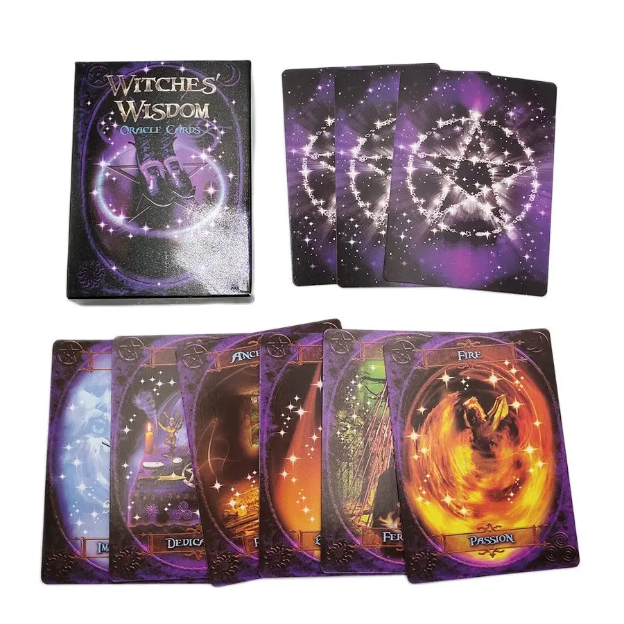 Ведьмы карты мудрости карточки Оракл гадания судьба геймплей 48 листов Таро