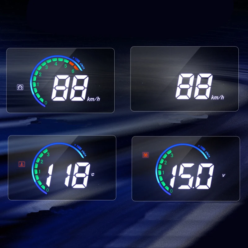 Дисплей на лобовое стекло автомобиля HUD Дисплей на лобовое стекло автомобиля Универсальный эскорт H6 проектор Цифровой дисплей автозапчасти XC-89
