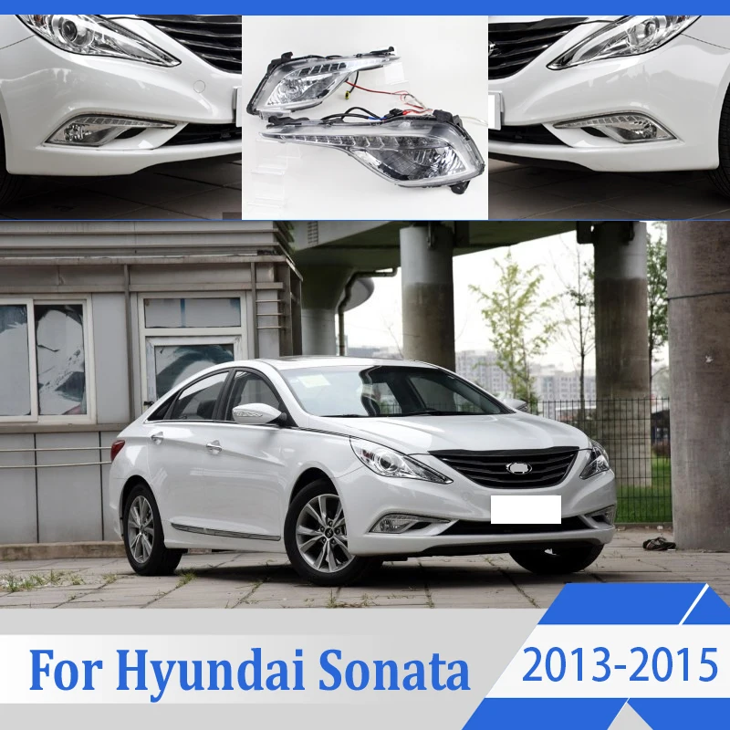 2 шт. для Hyundai Sonata 2013-2015 6000K белый светильник Светодиодный дневной вождения бега DRL