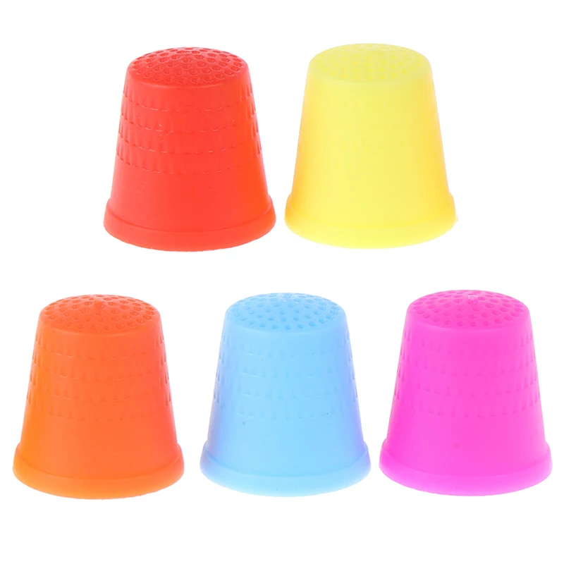 5Pcs Rubber Craft Quilter Needlework Sewing Thimble Protector Counting Finger Tip Cone | Дом и сад