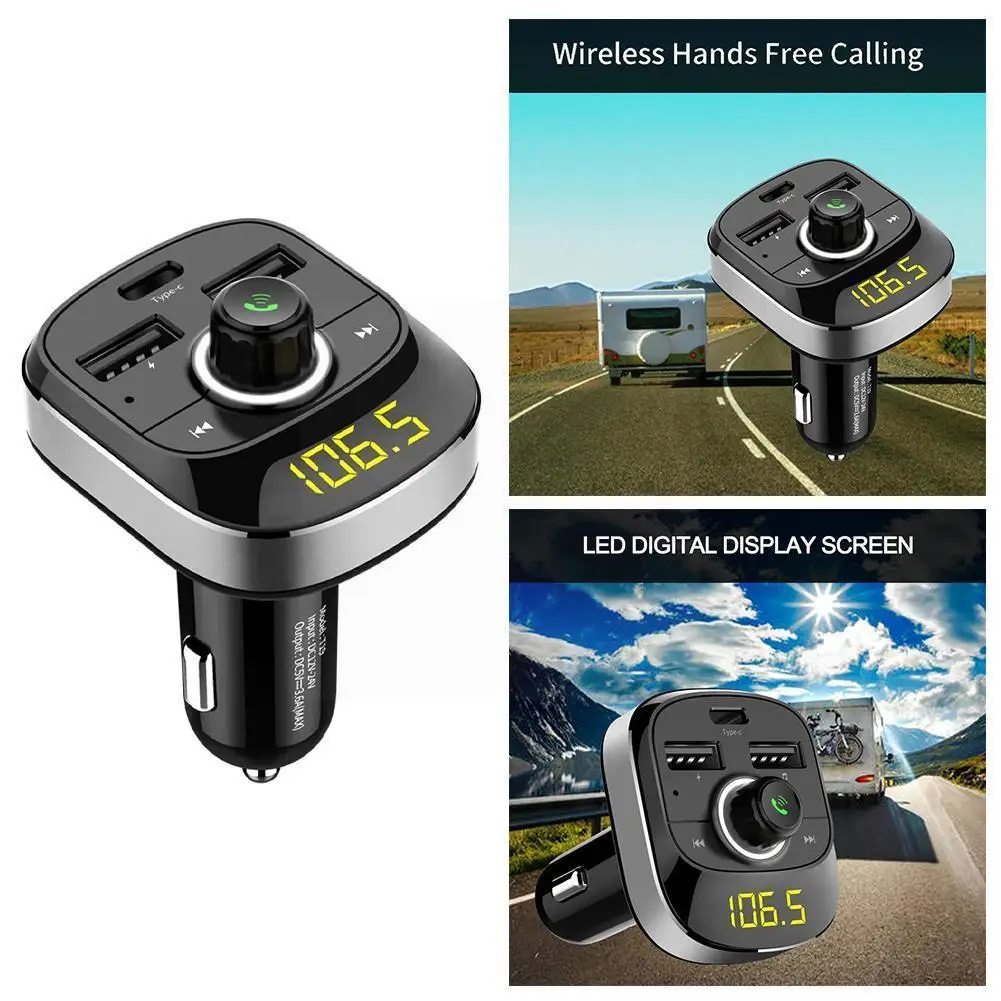 

Fm Transmitter Aux Modulator Bluetooth Handsfree Car With 3.1a Player Car Dual Usb Car Quick Mp3 Charge Audio Charger Kit Z5q8