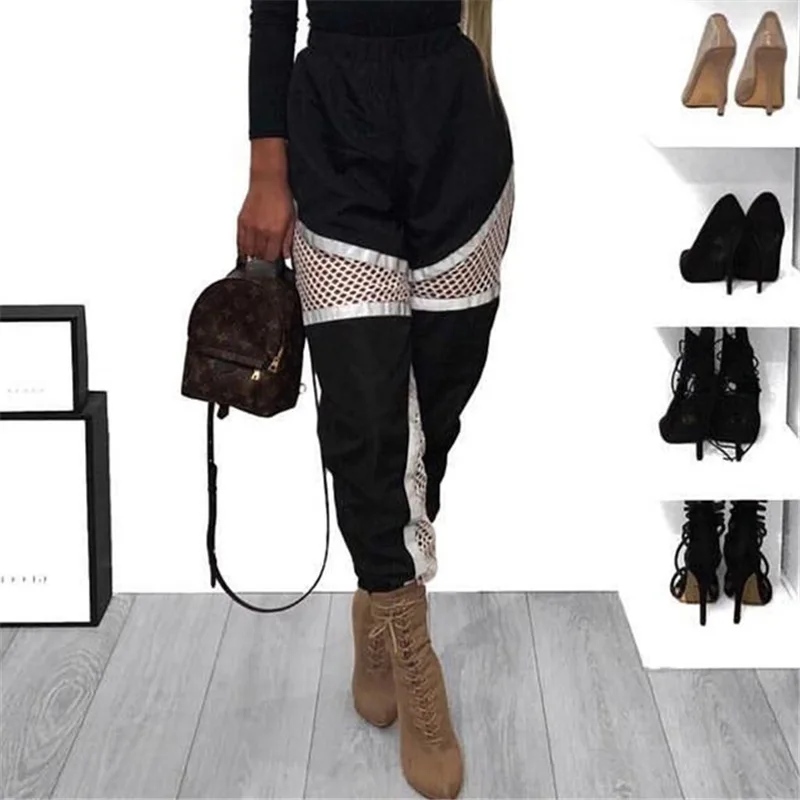 Женские модные брюки в стиле хип хоп 2020 весенние Светоотражающие Брюки шаровары