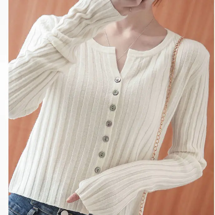 Женские свитера кардиган вязаный осенне-зимний свободный свитер маленькое