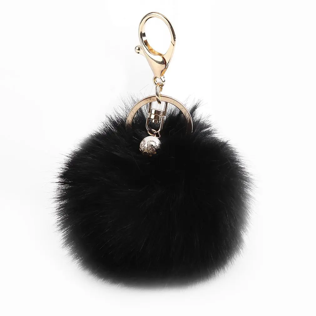 Имитация шара из кроличьего меха искусственный брелок автомобильный плюшевый