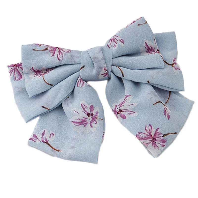 

1Pc High Quality Big Large Hairgrips Girls Hair Bow Flower Printing Headdress Barrette Hairpin Accessories Beauty Styling Tools