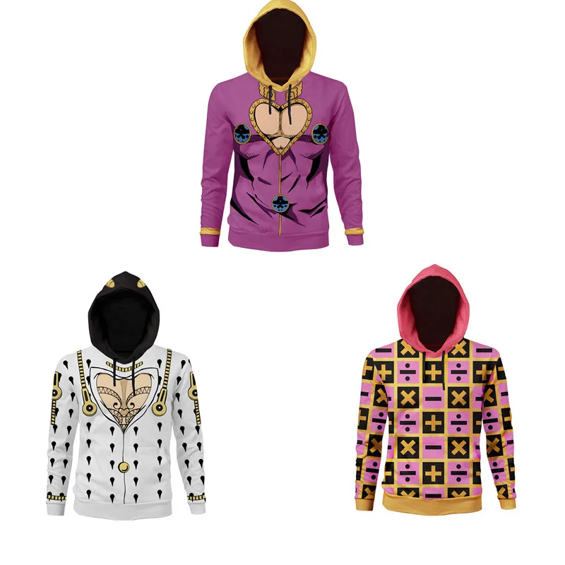 

JoJo's Bizarre Adventure Cosplay Trish Una Hoodie Unisex Streetwear Giorno Giovanna Hoodie Cospaly Jacket Coat Pullover