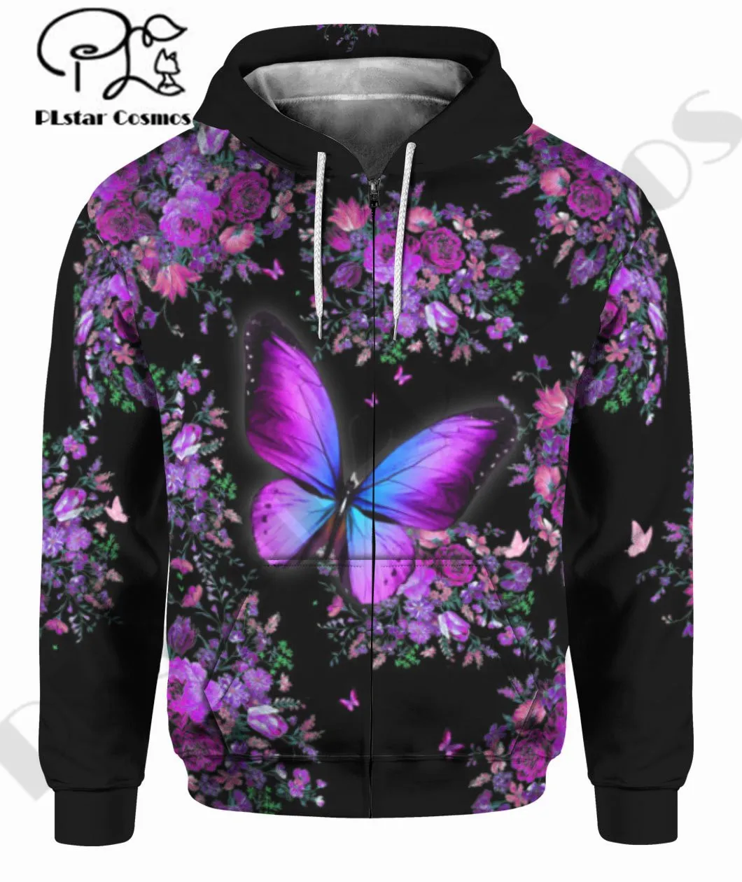 

PLstar Cosmos 3Dprint Newest Butterfly Hippie Colorful Hemp Art Premium Streetwear Unisex Unique Casual Hoodies/Sweatshirt/Zip 1
